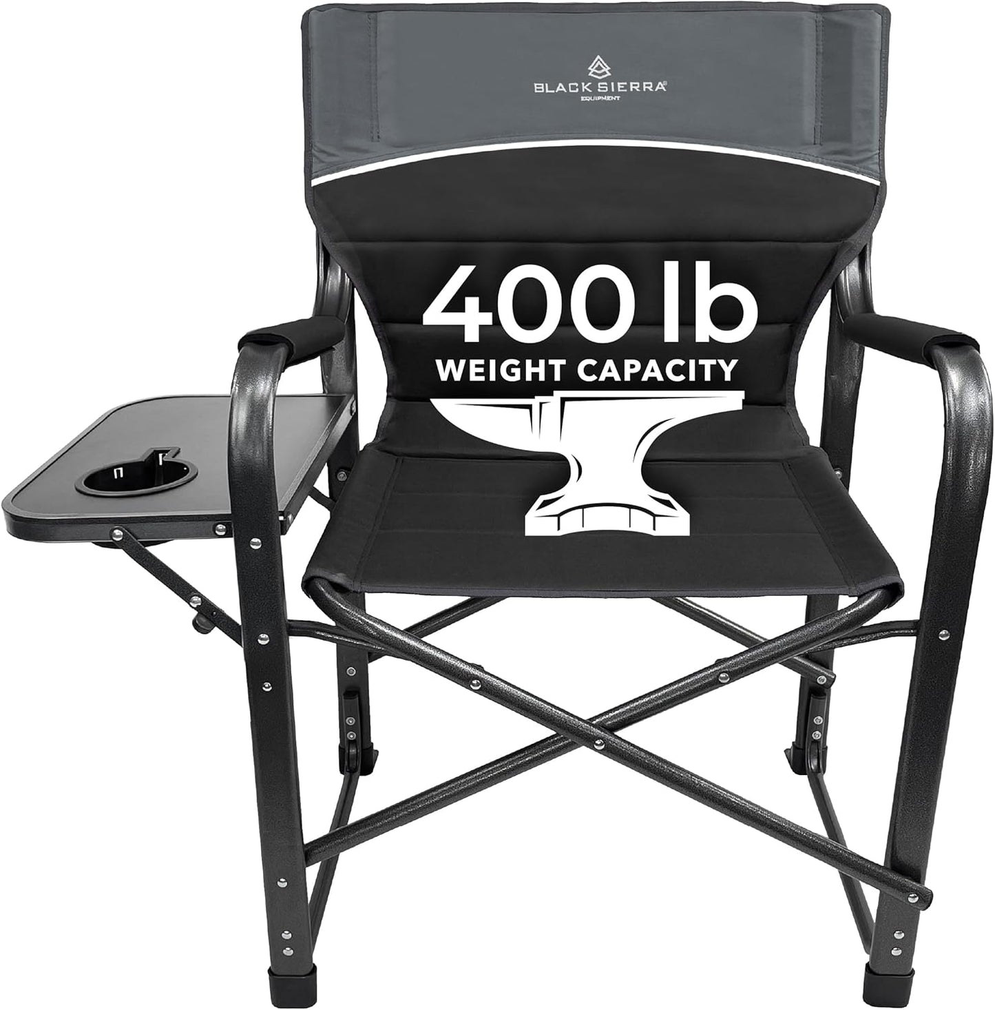 Heavy-Duty Folding Chair – XL Comfort Seat with Cup Holder for Outdoor Adventures