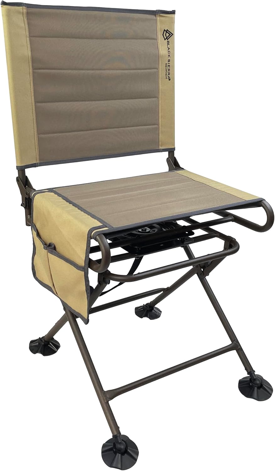 Portable Folding Outdoor Chair with Side Table & Storage Pocket