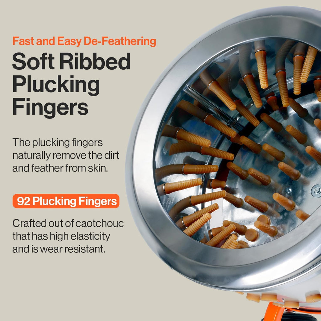 Stainless Steel Feather Processing Attachment – Fast & Efficient Poultry Plucker