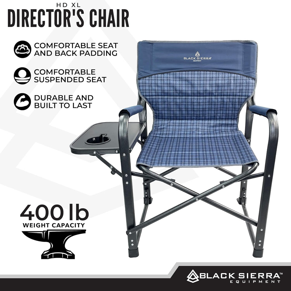Heavy-Duty Folding Chair – XL Comfort Seat with Cup Holder for Outdoor Adventures