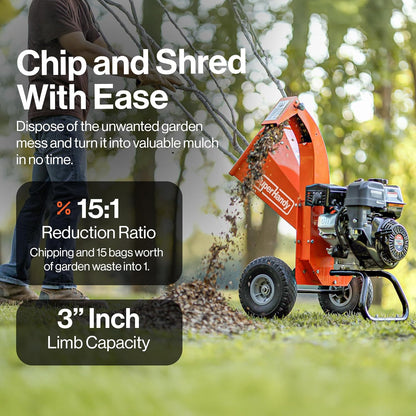 Mini Electric Wood Chipper & Shredder – Efficient Garden Waste Crusher