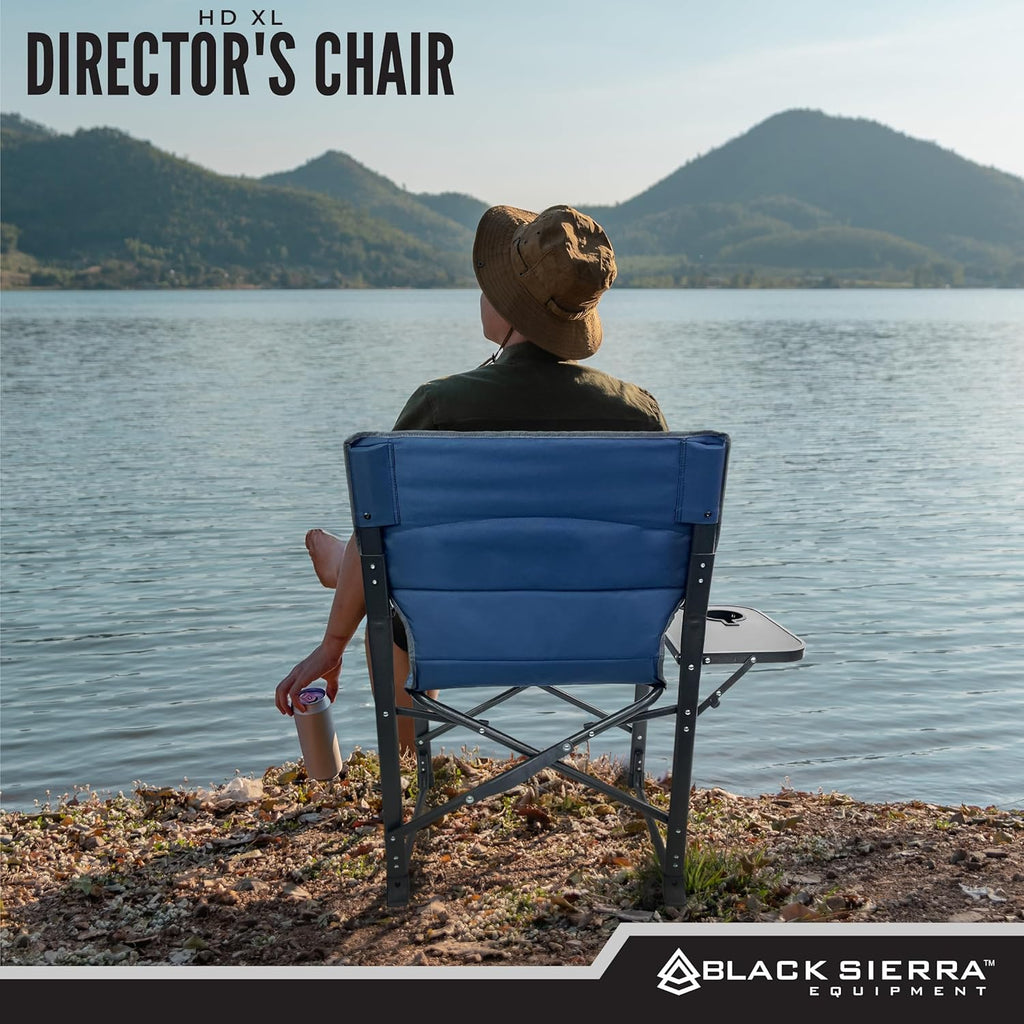Heavy-Duty Folding Chair – XL Comfort Seat with Cup Holder for Outdoor Adventures
