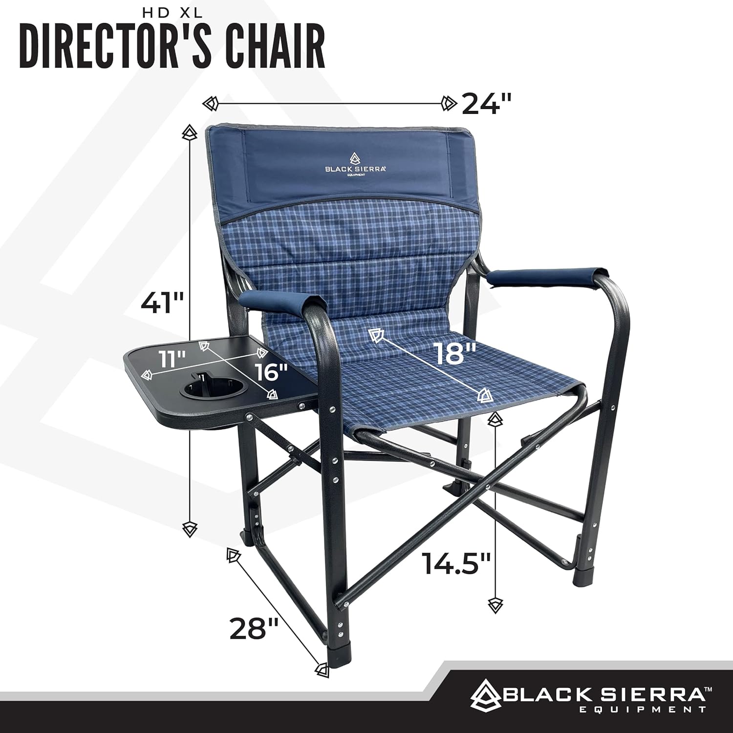 Heavy-Duty Folding Chair – XL Comfort Seat with Cup Holder for Outdoor Adventures
