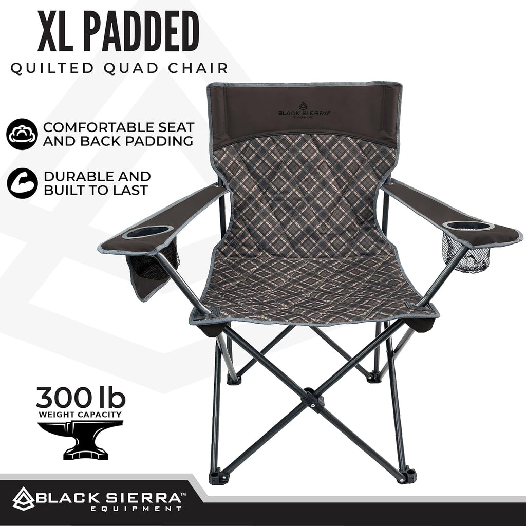 Oversized Folding Camping Chair – Supports 300 lbs, Portable & Cozy