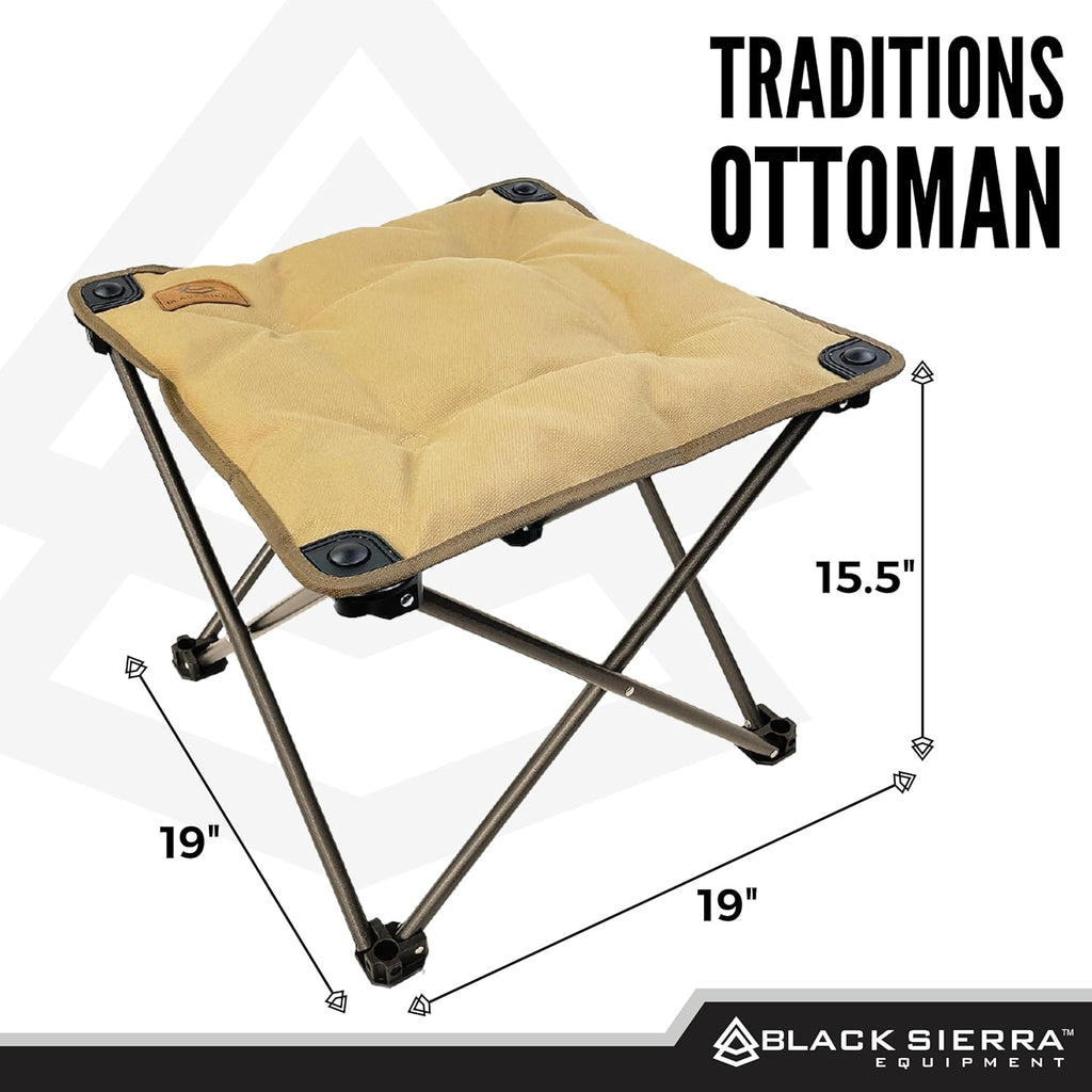 Portable Folding Camping Chair with Footrest & Cup Holder