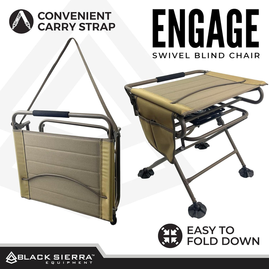 Portable Folding Outdoor Chair with Side Table & Storage Pocket