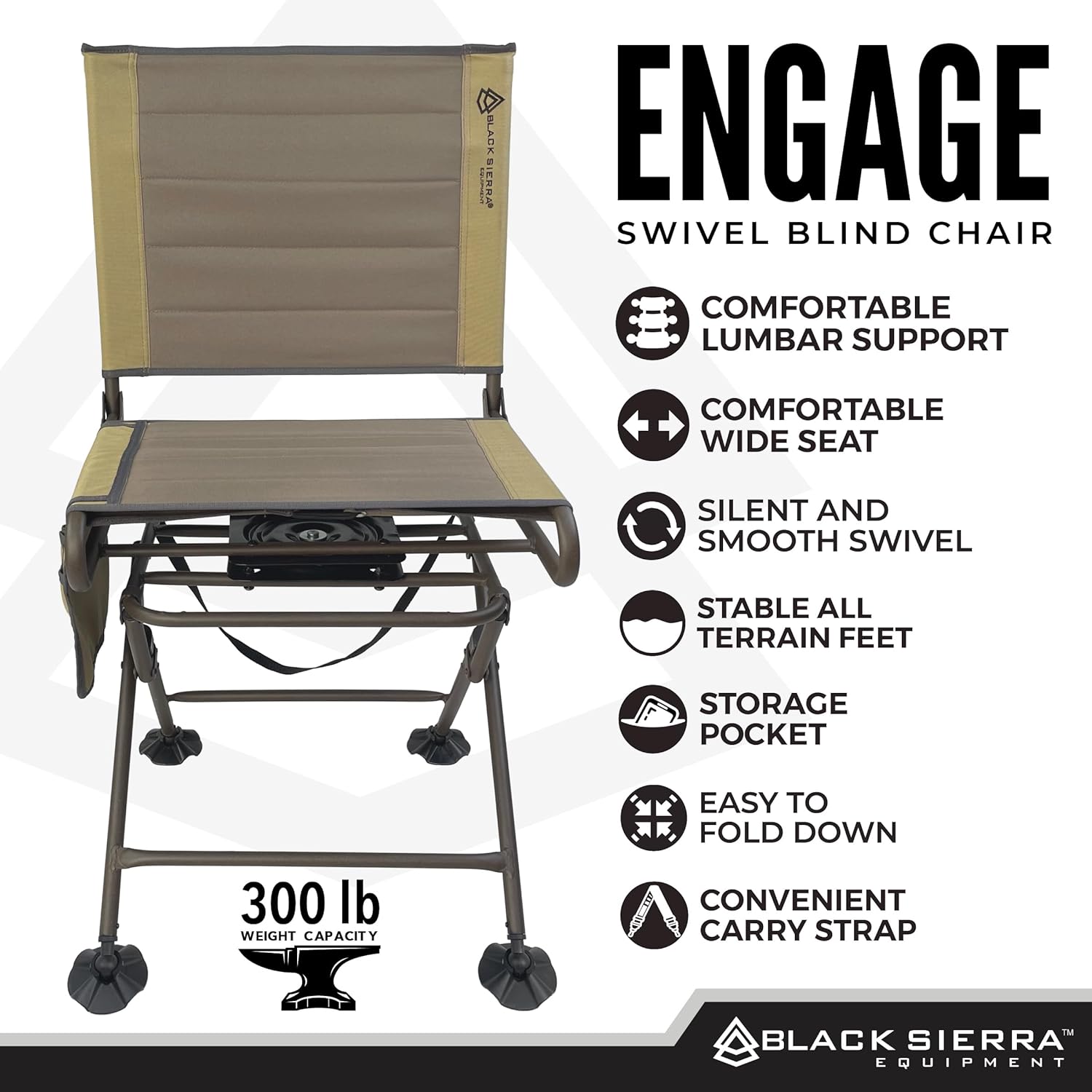 Portable Folding Outdoor Chair with Side Table & Storage Pocket