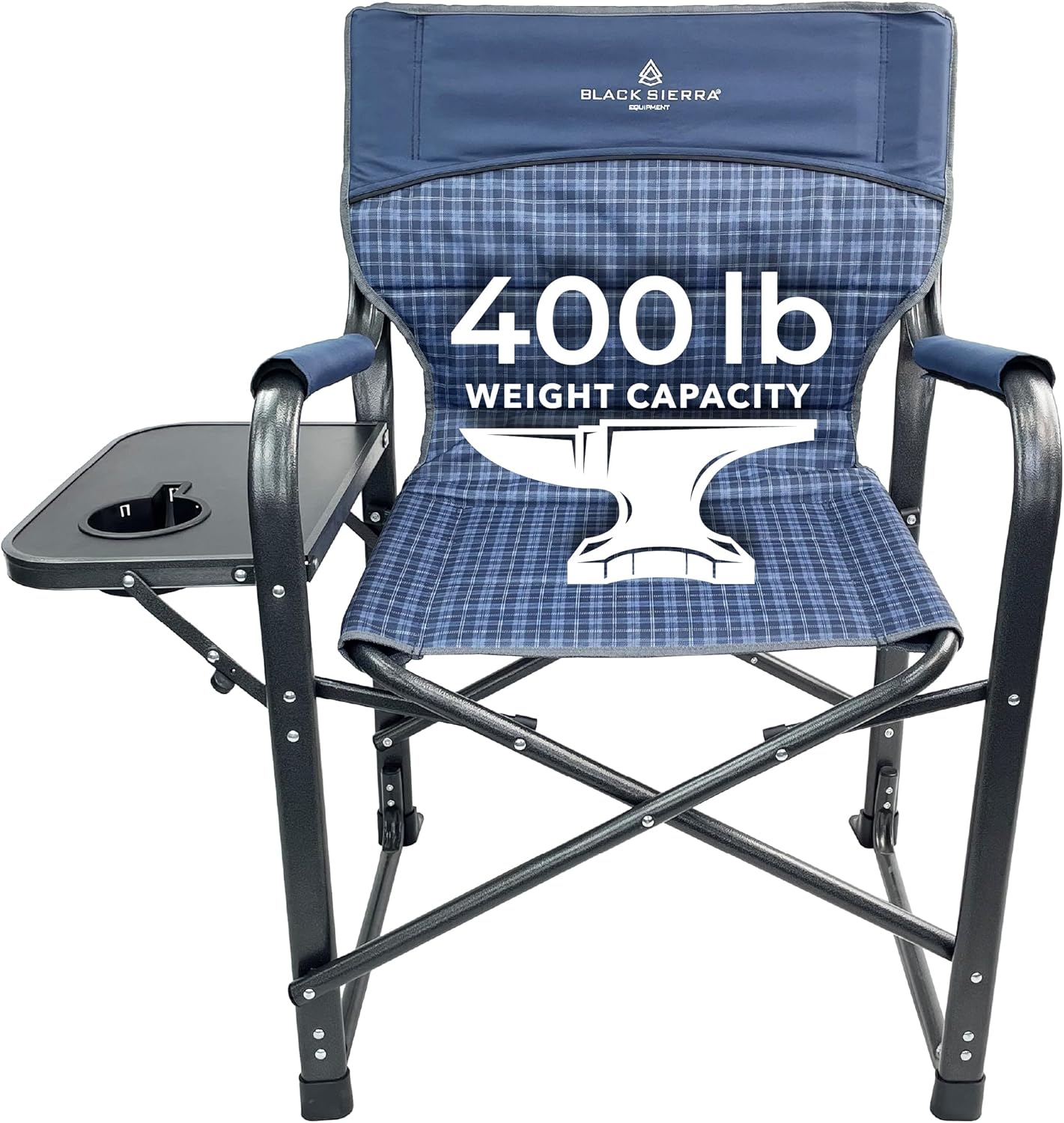 Heavy-Duty Folding Chair – XL Comfort Seat with Cup Holder for Outdoor Adventures