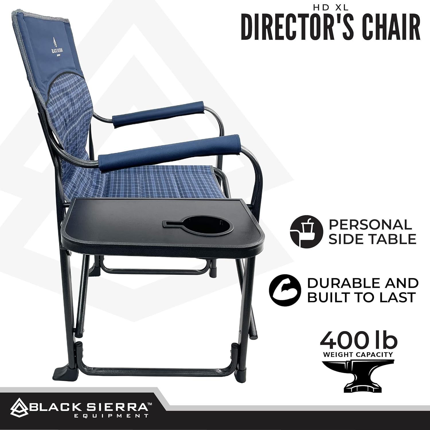 Heavy-Duty Folding Chair – XL Comfort Seat with Cup Holder for Outdoor Adventures