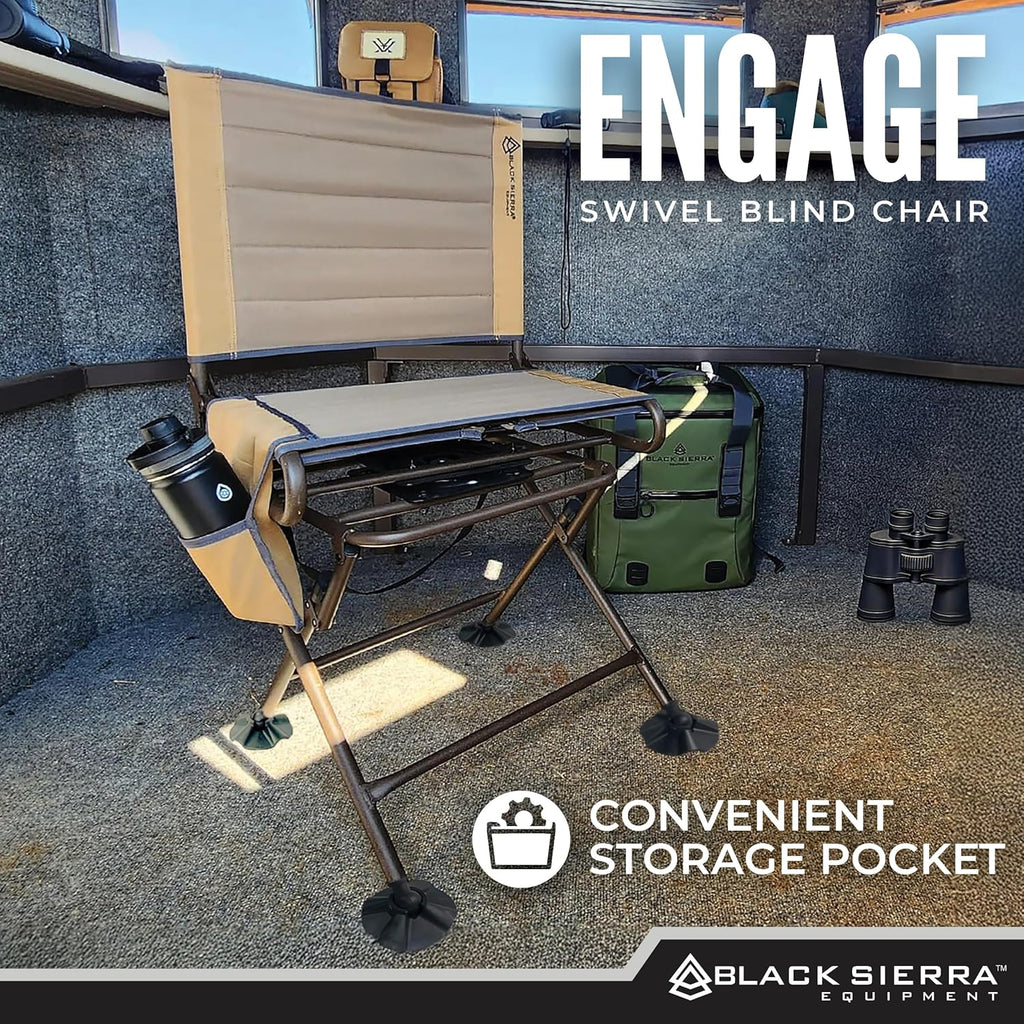 Portable Folding Outdoor Chair with Side Table & Storage Pocket