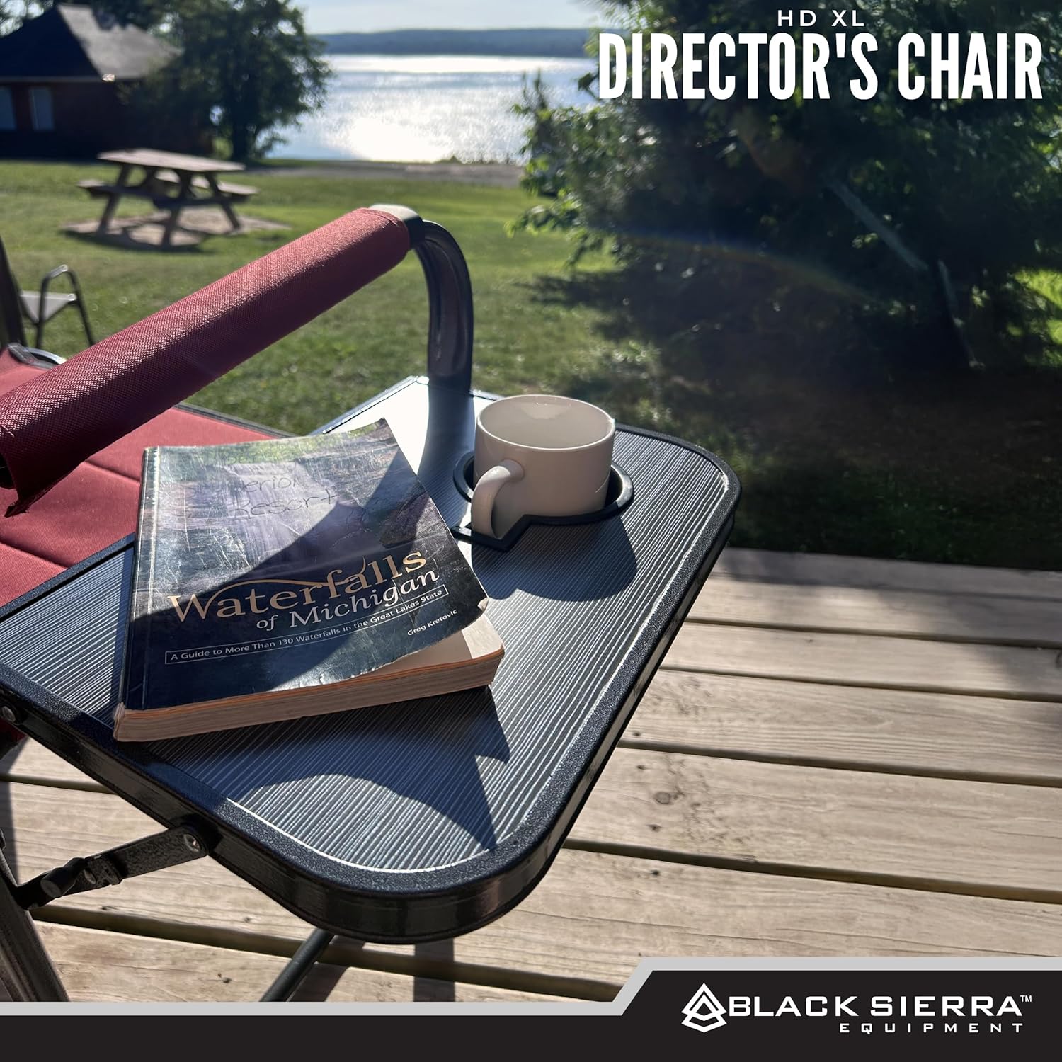 Heavy-Duty Folding Chair – XL Comfort Seat with Cup Holder for Outdoor Adventures